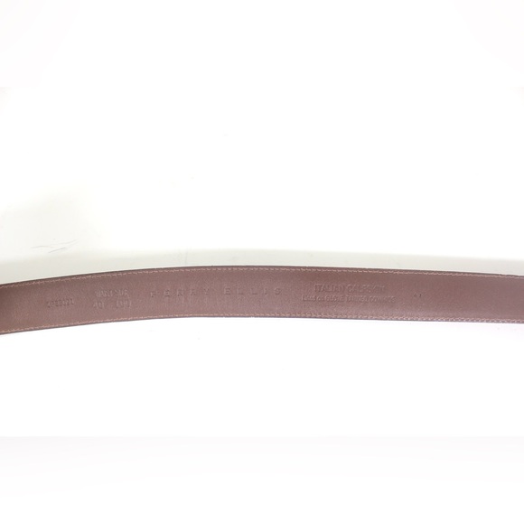 Distressed Tan Italian Calfskin Leather Belt with Silver Buckle unisex Mens Belt - Picture 6 of 6